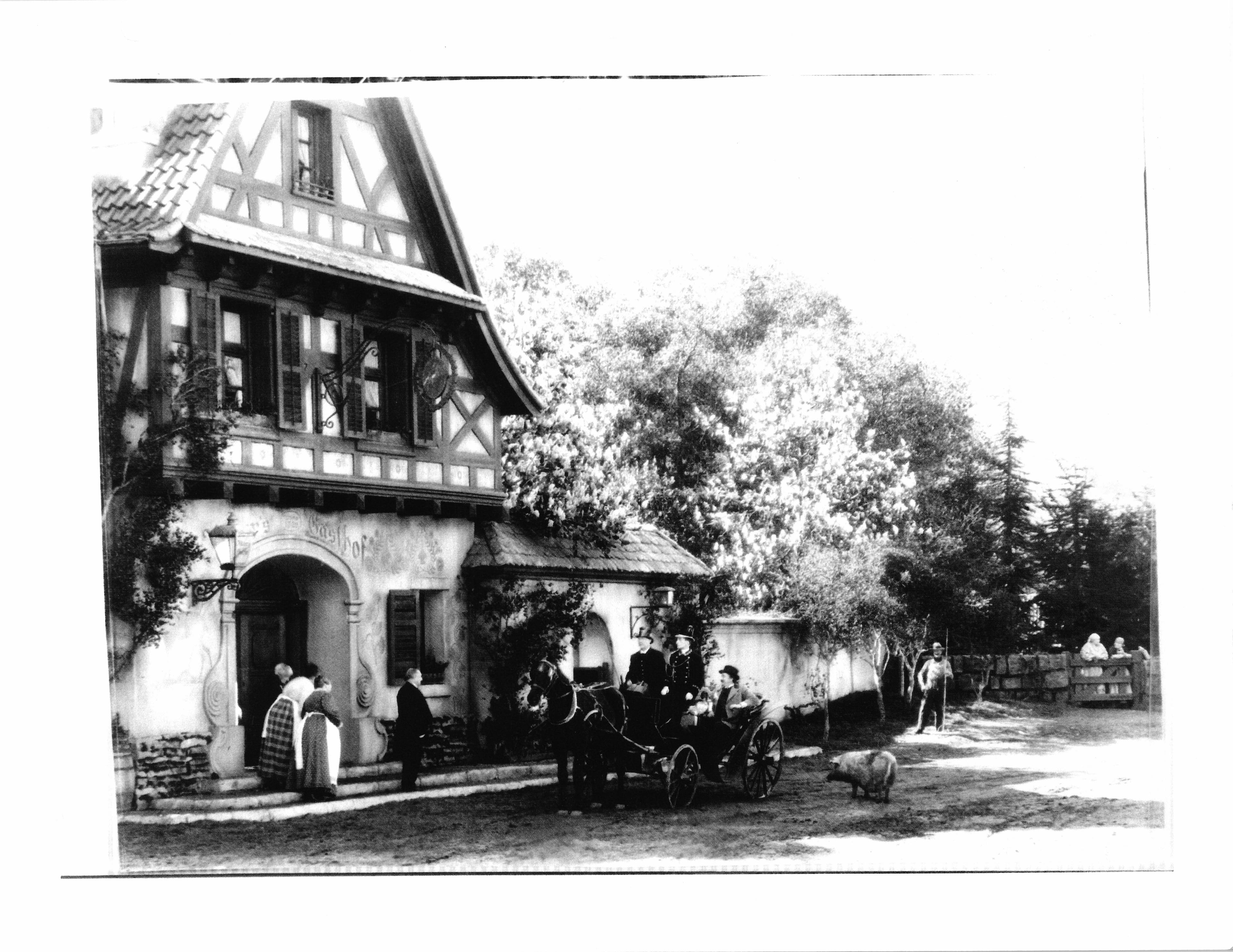 A horse and buggy staged for a production at Fryman Ranch.