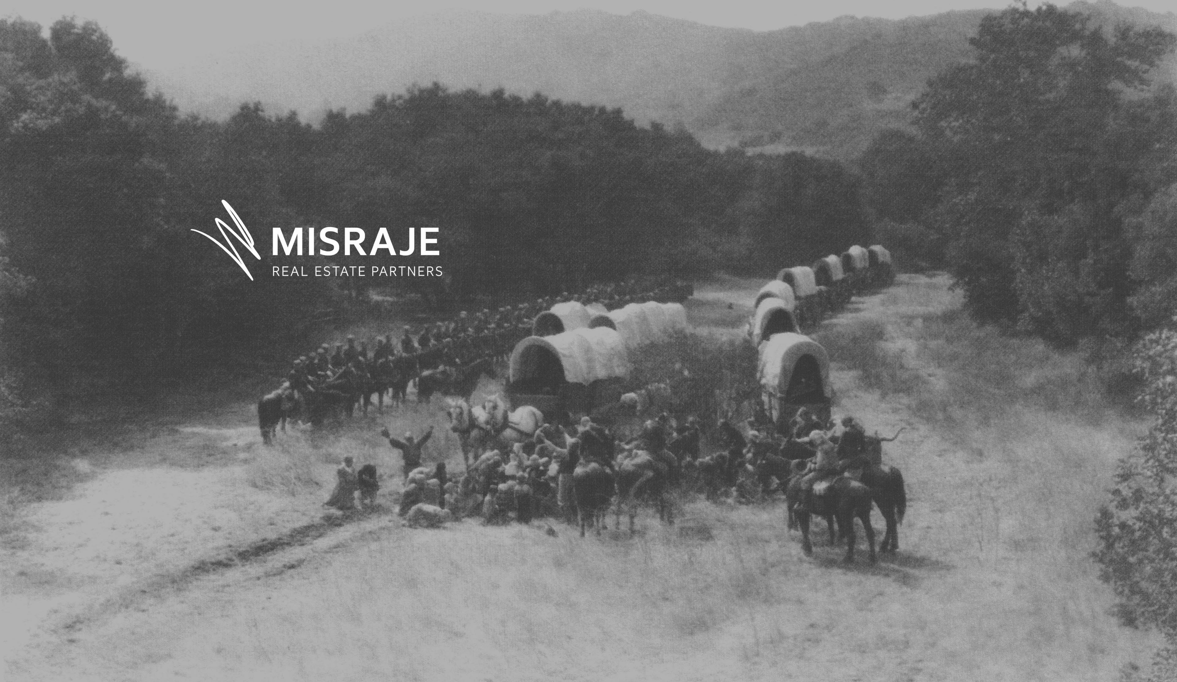 A staged scene of soldiers confronting a caravan, filmed at Fryman Ranch.