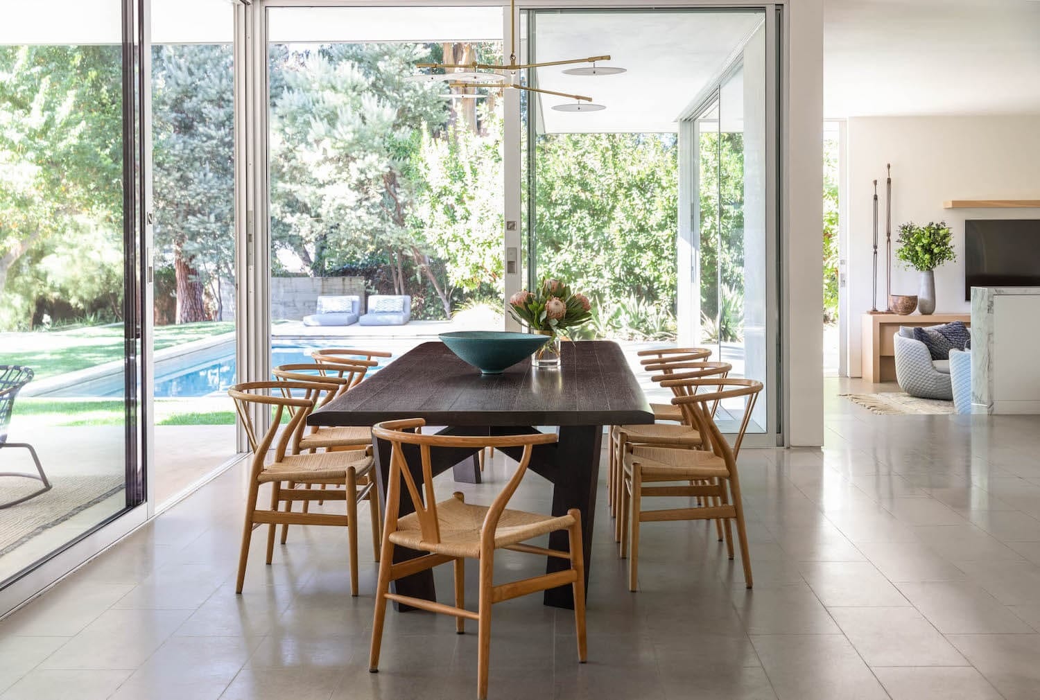 Dining area open to the main living space